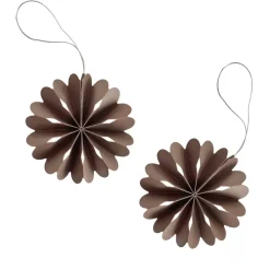 Paper Flowers julhänge 2-pack, Coffee