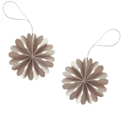 Paper Flowers julhänge 2-pack, Sand