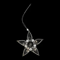 Paper star julhänge 13 cm, White