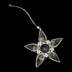 Paper star julhänge 10,5 cm, White