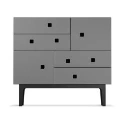 Peep B1 byrå, slate grey, svartlack