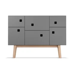 Peep C2 skåp, slate grey, retro, ekben
