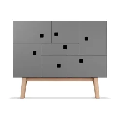 Peep C1 skåp, slate grey, retro, ekstativ