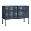 Perforated Cabinet skåp small, Steel blue