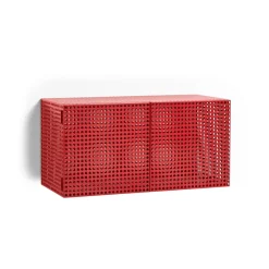Perforated Cabinet väggskåp small, Wine red