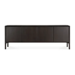 PI Sideboard, Teak dark brown, 4 dörrar