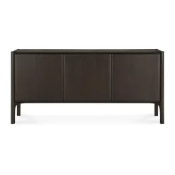 PI Sideboard, Teak dark brown, 3 dörrar