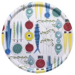 Picknick rund bricka Ø38 cm, Multi