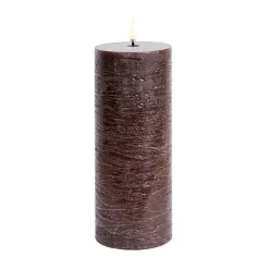 Pillar LED-ljus Ø7,8x20 cm, Brun