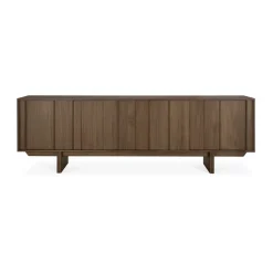 Pillar sideboard, Wild brown teak, 220 cm