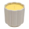 Play ljus i keramikform rund, Beige-gul