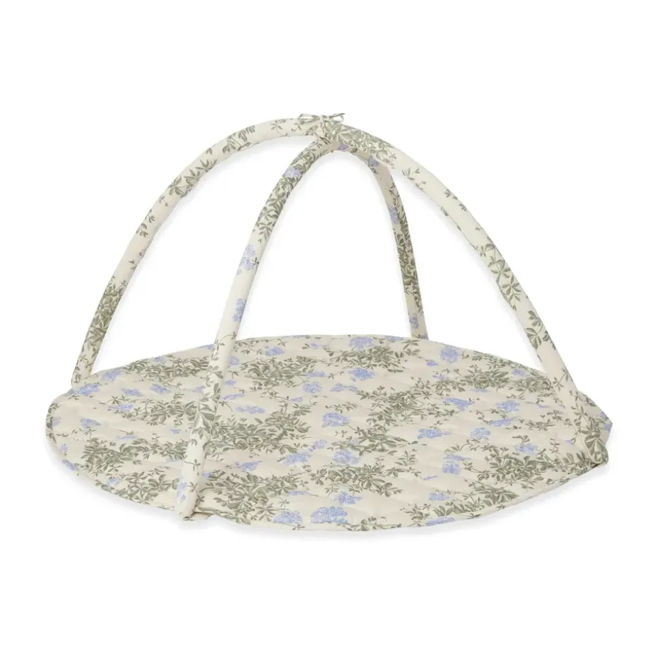 Plumbago satin quiltad babygym, Ø90 cm