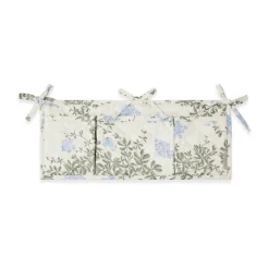 Plumbago satin quiltad sängficka, 43x18cm