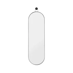 Poise oval spegel, svart