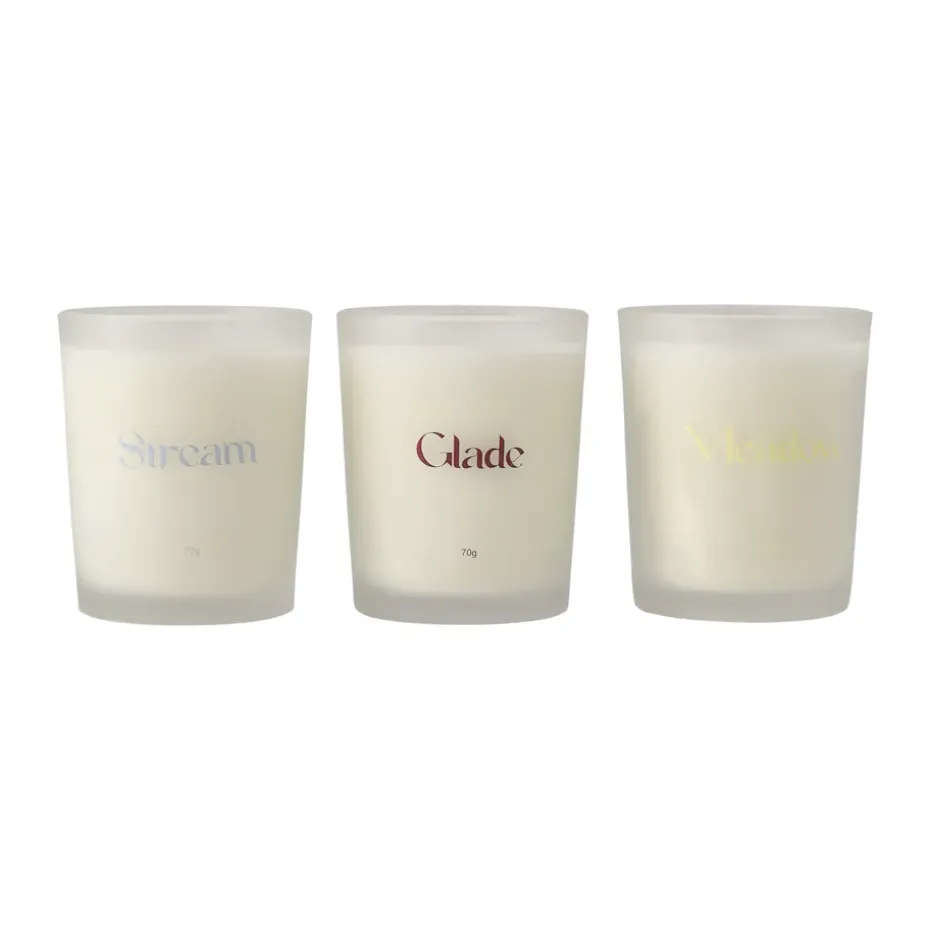 Presentförpackning doftljus 70g 3-pack, Stream/Glade/Meadow
