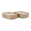 Pulp förvaringsbox 32x48 cm 2-pack, Natural Brown