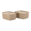 Pulp förvaringsbox 23x32 cm 2-pack, Natural Brown