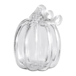 Pumpkin dekoration 14 cm, Clear