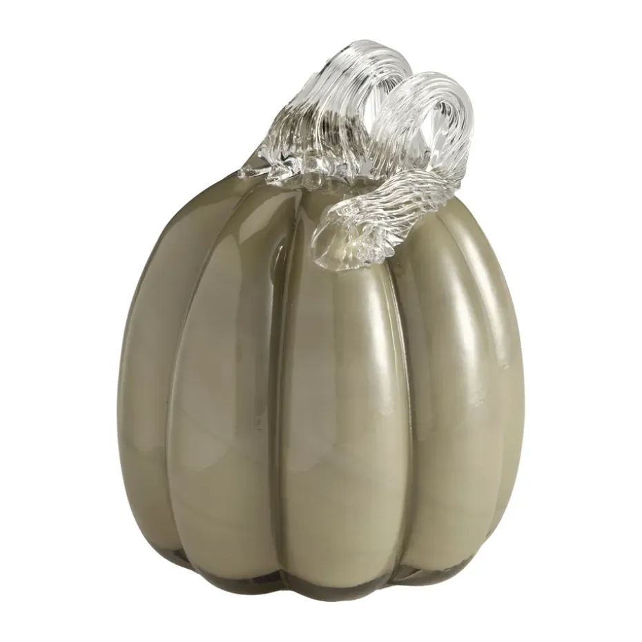 Pumpkin dekoration 14 cm, Khaki
