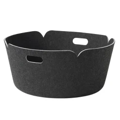 Restore förvaringskorg rund, Black melange (svart)