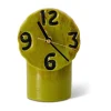 Retro keramikklocka 18 cm, Olive