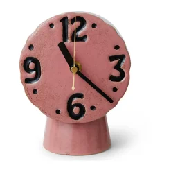 Retro keramikklocka 16,2 cm, Pink