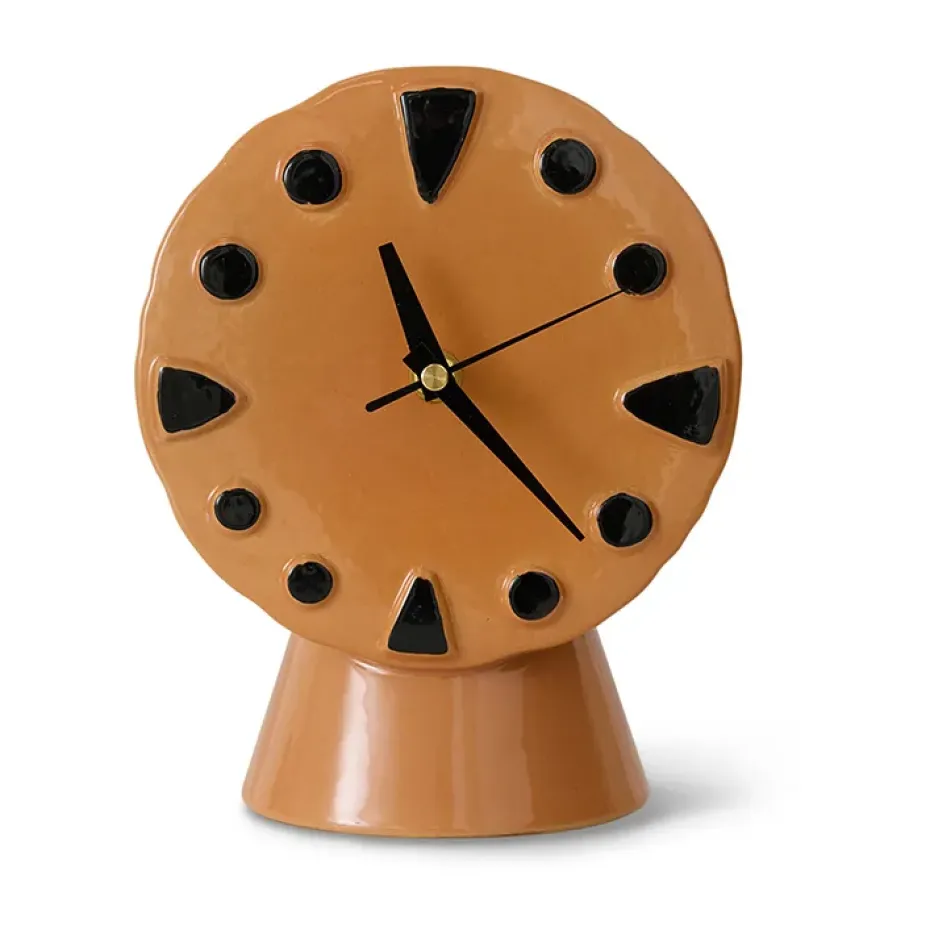 Retro keramikklocka 20,8 cm, Peach