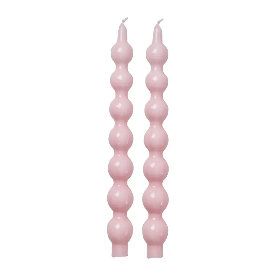 Rice ljus 30,2 cm 2-pack, Soft pink