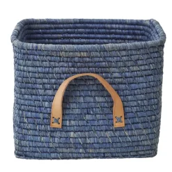 Rice raffia förvaringskorg, Blå