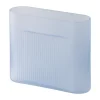 Ridge vas frostat glas 16,5 cm, Light blue