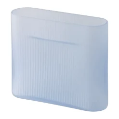 Ridge vas frostat glas 16,5 cm, Light blue
