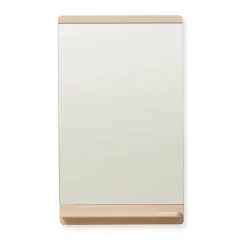 Rim väggspegel 40x68 cm, Vit ek