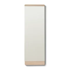 Rim väggspegel 35x110 cm, Vit ek