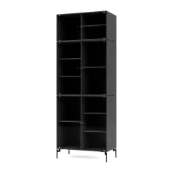 Ripple IV vitrinskåp 69,6x187,2x38 cm, Anthracite-ben black
