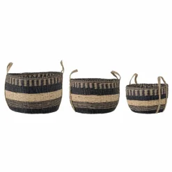 Sania korg 3-pack, Svart