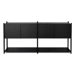 Sceene bookcase H, Svartbetsad ek