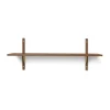 Sector hylla single wide, Smoked Oak, brass