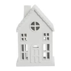 Seholia dekorationshus 17 cm, White