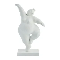 Serafina dekoration kvinna på tå 28,8 cm, White