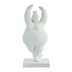 Serafina dekoration kvinna piruett 28 cm, White