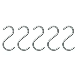 S-Hook krok 5-pack, silver