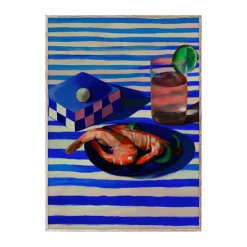 Shrimp & Stripes poster, 50x70 cm