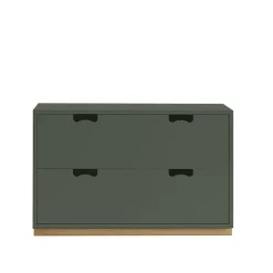 Snö A2 byrå, green khaki, eksockel