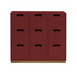 Snö B3 byrå, Brown red