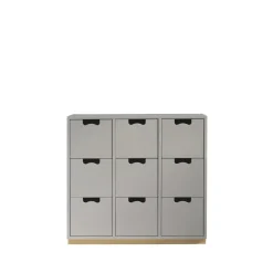 Snö B3 byrå, light grey, björksockel