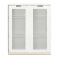 Snö E vitrinskåp, white, björksockel, dj.30 cm