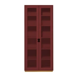 Snö F högskåp vitrin, Brown red, dj 42 cm