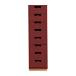 Snö J8 byrå 8 lådor, Brown red