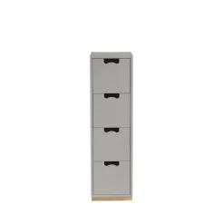Snö J4 byrå, light grey, björksockel