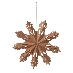 Snowflake juldekoration Indian tan, Ø30 cm